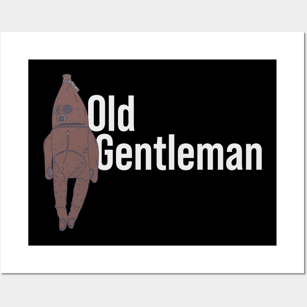 Old Gentleman of Raahe Text - Cowskin Suit - Diving Dress Wall Art by DeWinnes